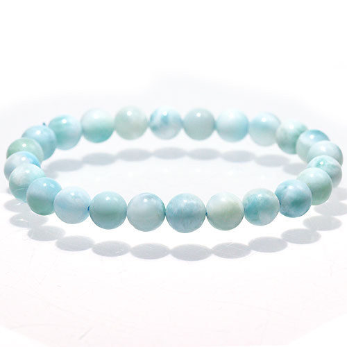 〔K1828-7〕約7mm ラリマー ブルーペクトライト ブレスレット Larimar ドミニカ産 ソーダ珪灰石