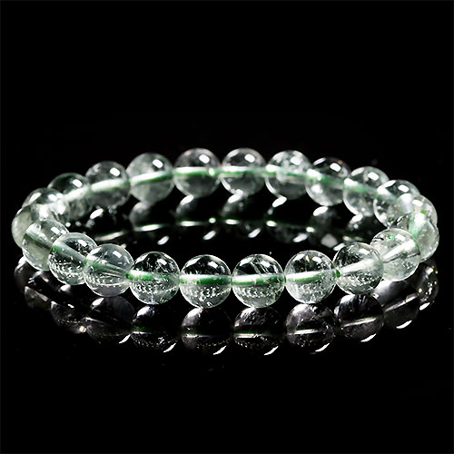 〔K1830-8m〕約8mm 高品質 透明度抜群 グリーンアメジスト プラシオライト ブレスレット 緑水晶 Green Amethyst