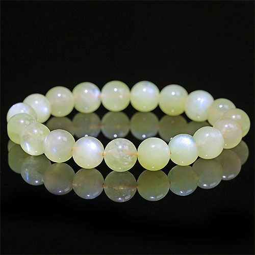 〔K1834〕約10mm イエロームーンストーン ブレスレット 黄月石 yellow Moonstone【FOREST 天然石 パワーストーン】