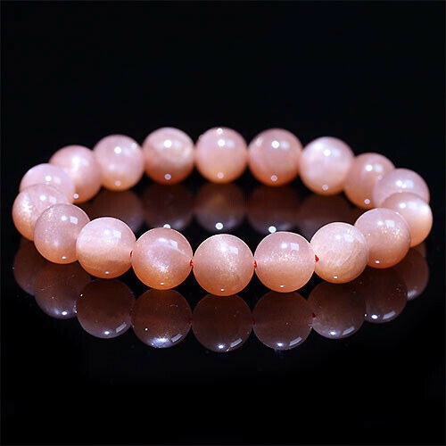 〔K1836-9m〕9mmオレンジサンムーンストーン ブレスレット Orange Moonstone【FOREST 天然石 パワーストーン】