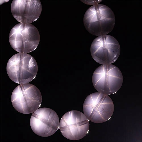 〔K1841-15m〕15mmスターローズクォーツ Star Rose quartz ブレスレット【FOREST 天然石 パワーストーン】