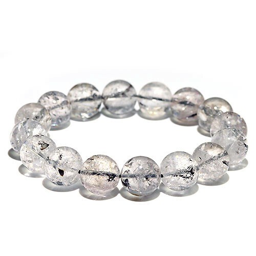 〔K1843-13m〕13mmお買い得 ヒマラヤ産 エレスチャルクォーツ ブレスレット Elestial Quartz【ランダム発送】