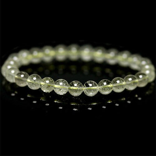 〔K1851-5m〕高品質 約5mm リビアングラス 隕石 ブレスレット Libyan desert glass（クリストバライト）