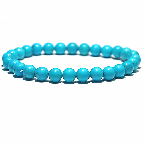 〔K1861-2〕約6.8mm メキシコ産ナコザリターコイズターコイズ ブレスレット Nacozari turquoise