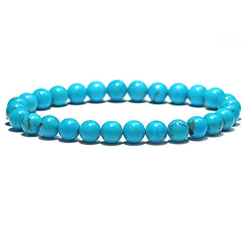 〔K1861-3〕約6.8mm メキシコ産ナコザリターコイズターコイズ ブレスレット Nacozari turquoise