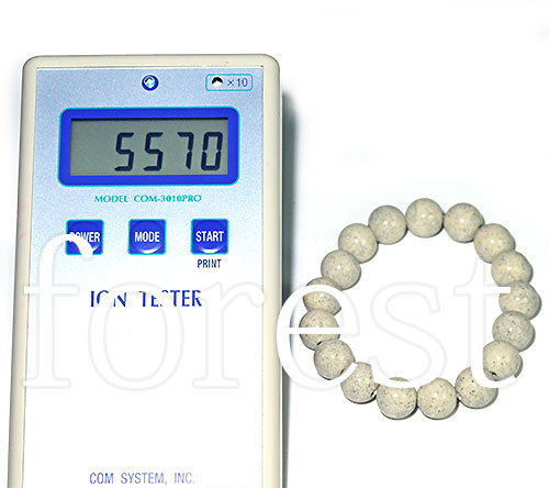 〔K1878-2〕約12mm 台湾 北投石 ラジウム鉱石 Hokutolite ブレスレット イオンテスター測定済み 5570