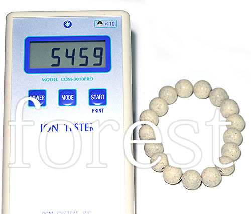 〔K1878-6〕約12mm 台湾 北投石 ラジウム鉱石 Hokutolite ブレスレット イオンテスター測定済み 5459