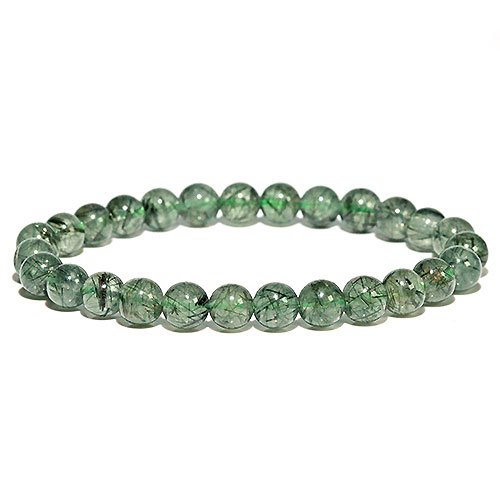 〔K1879-6m〕お買い得 グリーンルチルクォーツ ブレスレット Green rutilequartz