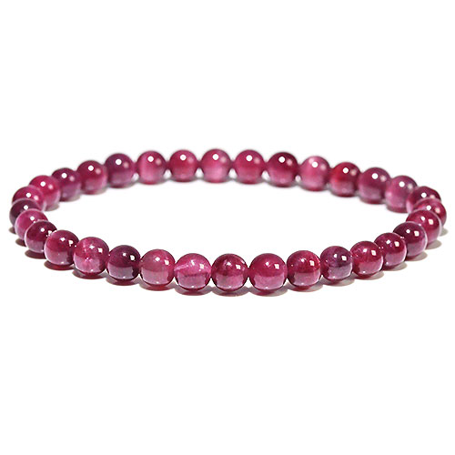 〔K1881〕約5.8mm キャッツアイルベライト レッドトルマリン RedTourmaline ブレスレット