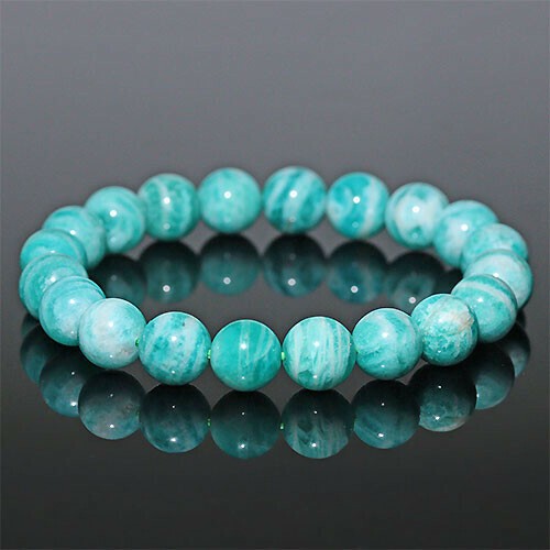 〔K1930-6m〕6ｍｍ高品質 ロシアアマゾナイト ブレスレット 天河石 Amazonite