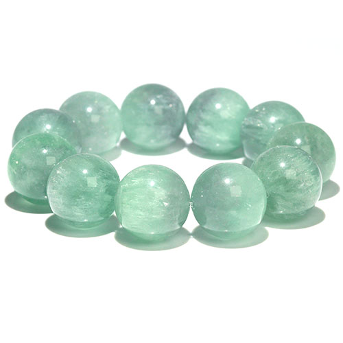 〔K1956-1〕大玉 約20mm ニードルイングリーンフローライト ブレスレット 蛍石 Angel Feather Fluorite