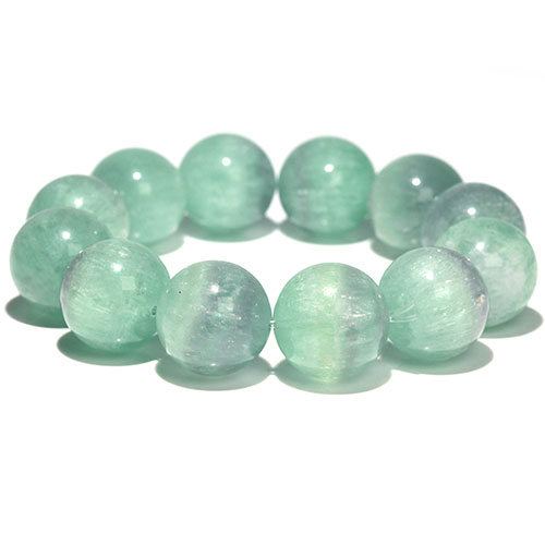 〔K1956-2〕大玉 約19mm ニードルイングリーンフローライト ブレスレット 蛍石 Angel Feather Fluorite