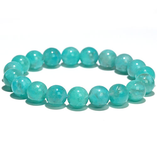 〔K1961-10m〕約10mm アマゾナイトシリカ 天河石 ブレスレット Amazonite 【FOREST 天然石 パワーストーン】