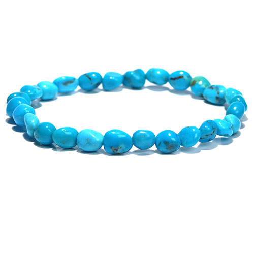 〔K1969-12〕アリゾナ産 スリーピングビューティー ターコイズ ブレスレット タンブルタイプ Sleeping beauty turquoise
