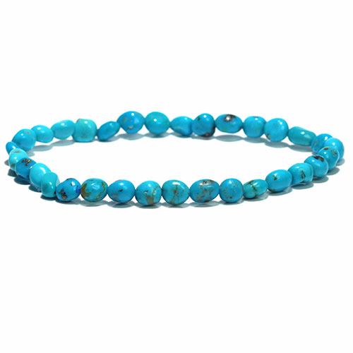 〔K1969-13〕アリゾナ産 スリーピングビューティー ターコイズ ブレスレット タンブルタイプ Sleeping beauty turquoise