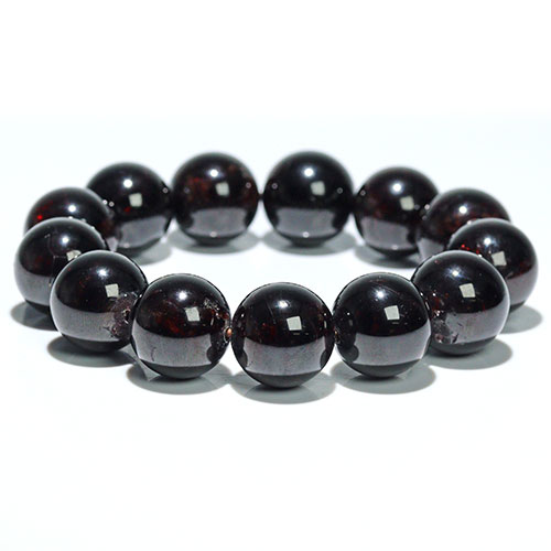 〔K1971〕大玉 約16mm ガーネット Garnet ブレスレット 柘榴石