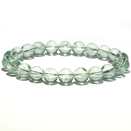 〔K1976-12〕高品質 約9mm グリーンアメジスト プライオライト ブレスレット Greened Amethyst