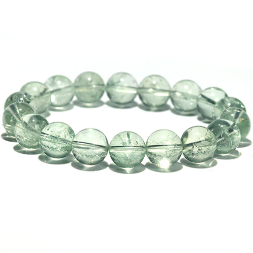 〔K1976-3〕高品質 約11mm グリーンアメジスト プライオライト ブレスレット Greened Amethyst