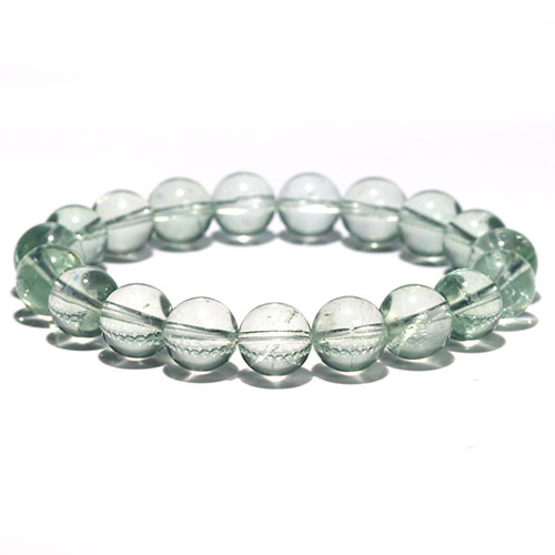 〔K1976-5〕高品質 約10mm グリーンアメジスト プライオライト ブレスレット Greened Amethyst