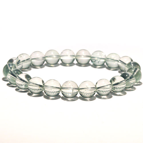 〔K1976-9〕高品質 約9mm グリーンアメジスト プライオライト ブレスレット Greened Amethyst