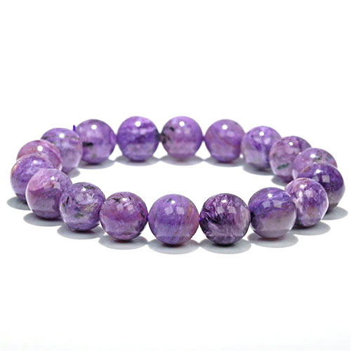 〔K2006-7〕約11mm チャロアイトシリカ ブレスレット Charoite チャロ石【FOREST 天然石 パワーストーン】
