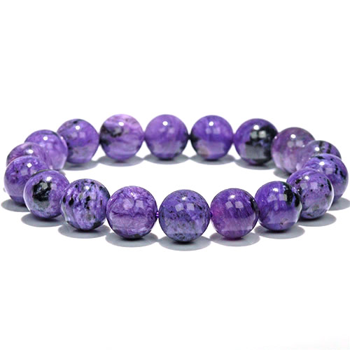 〔K2006-9〕約11mm チャロアイト ブレスレット Charoite チャロ石【FOREST 天然石 パワーストーン】