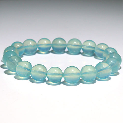 〔K2009-2〕希少 約10mm グリーンアクアマリン Green Aquamarine ブレスレット グリーンベリル