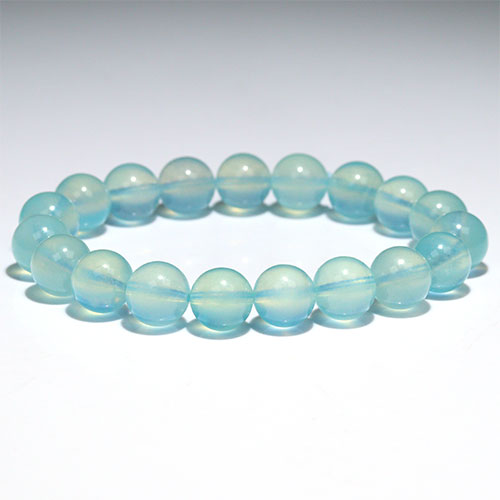〔K2009-3〕希少 約10mm グリーンアクアマリン Green Aquamarine ブレスレット グリーンベリル