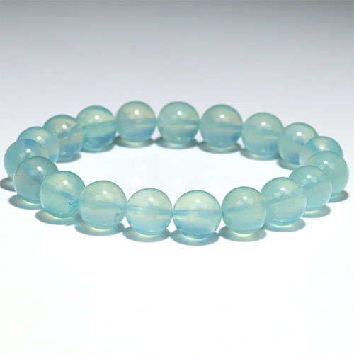 〔K2009-4〕希少 約10mm グリーンアクアマリン Green Aquamarine ブレスレット グリーンベリル