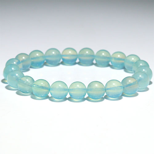 〔K2009-8〕希少 約9.3mm グリーンアクアマリン Green Aquamarine ブレスレット グリーンベリル