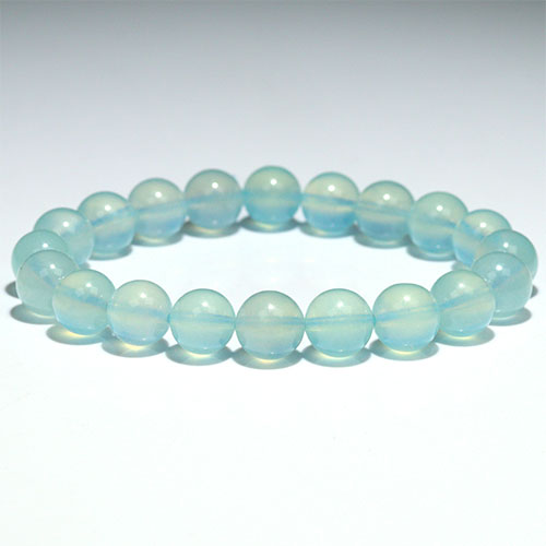 〔K2009-9〕希少 約9.8mm グリーンアクアマリン Green Aquamarine ブレスレット グリーンベリル