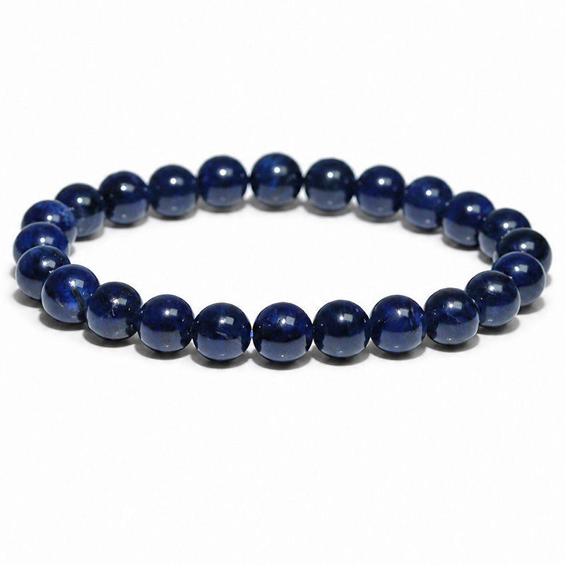 〔K2249-2〕約7.8mm 神秘的な藍色 高品質リヒテライト《Richterite／リヒター閃石》天然石ブレスレット 南アフリカ