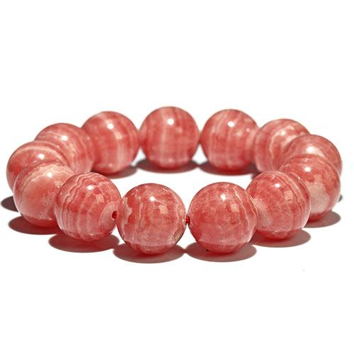 〔K2263-10〕高品質 大玉 16mm インカローズ ロードクロサイト ブレスレット Rhodochrosite 菱マンガン鉱