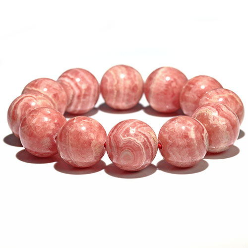 〔K2263-11〕高品質 大玉 18mm インカローズ ロードクロサイト ブレスレット Rhodochrosite 菱マンガン鉱