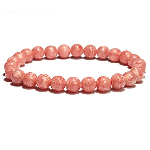 〔K2263-17〕7mm インカローズ ロードクロサイト ブレスレット Rhodochrosite 菱マンガン鉱