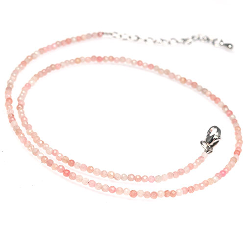 〔N104〕お買い得 ピンクオパールカット Pink Opal ネックレス【FOREST 天然石 パワーストーン】