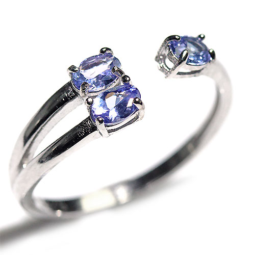 〔R410〕タンザナイト Tanzanite sv925 リング 指輪 サイズフリー 【FOREST 天然石 パワーストーン】
