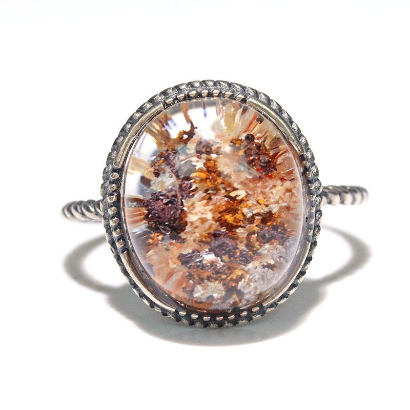 〔R472〕ガーデンクォーツ SV925 リング 指輪 フリーサイズ【FOREST 天然石 パワーストーン】