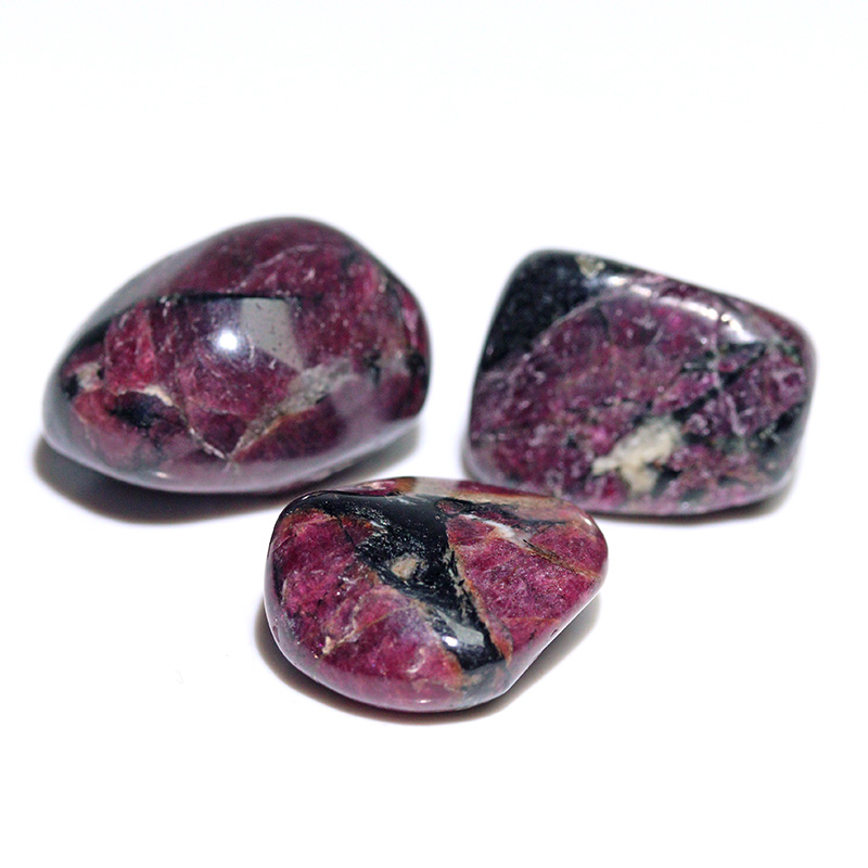 〔Z154-26〕3個入り 希少 ロシア産 ユーディアライト AAA タンブル Eudialyte