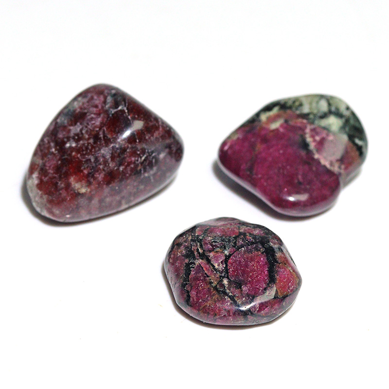 〔Z154-53〕3個入り 希少 ロシア産 ユーディアライト AAA タンブル Eudialyte