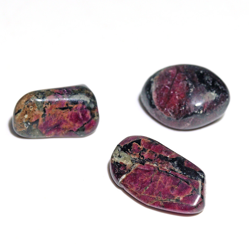 〔Z154-54〕3個入り 希少 ロシア産 ユーディアライト AAA タンブル Eudialyte