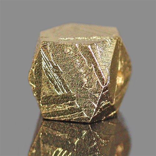 〔Z42-2〕約8mm 鉄隕石 メテオライト ゴールド キューブ型 一粒売り【FOREST 天然石 パワーストーン】