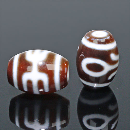 〔Z67-2〕【 天珠】約18x13mm 大人天珠 守り 開運 風水 【ランダム発送】【FOREST 天然石 パワーストーン】