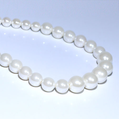 〔n1-19〕天然石 シェルパールグラデーションネックレス 貝パール Shell Pearl