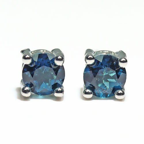 〔p62〕Topaz ロンドンブルートパーズ sv925 ピアス 天然石  誕生石【FOREST 天然石 パワーストーン】