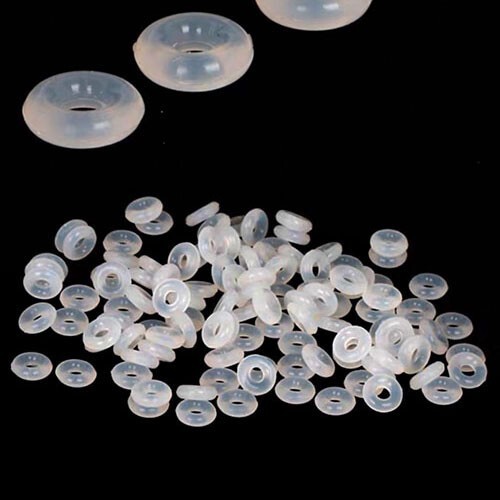 シリコン製ロンデル  ホワイト50個 3mm 〔G4-26W3m〕