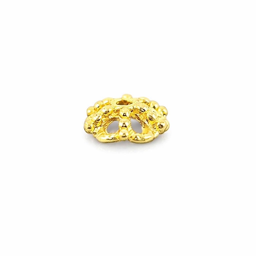 ロンデルメタルキャップパーツ 約12mm×3.3mm（20個） 〔G2-36-3〕
