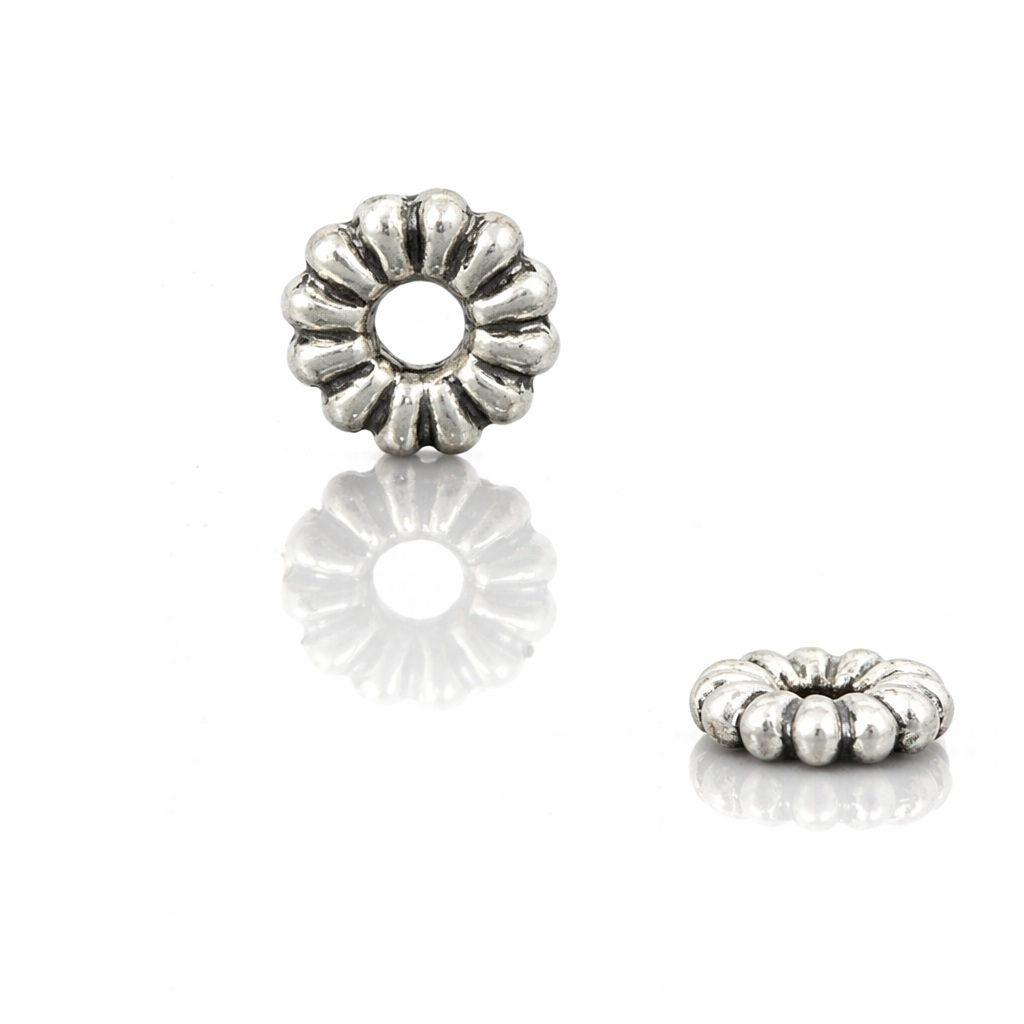 メタルパーツ（銀古美）20個入 約6mm×1mm 〔G2-68-1〕