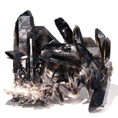 〔D30-546〕極上品 アーカンソー産 Extra スモーキークォーツ 黒水晶 クラスター【FOREST 天然石 パワーストーン】【メール便不可】