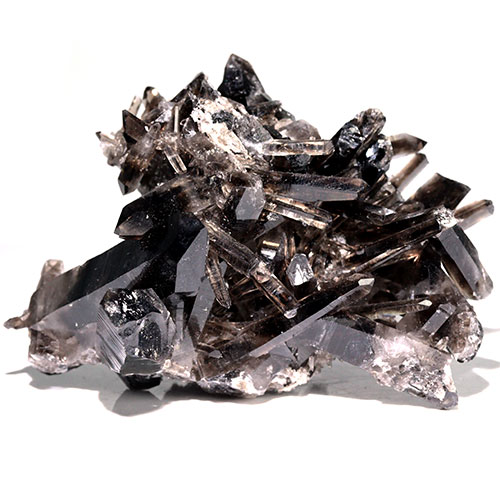 〔D30-547〕極上品 アーカンソー産 Extra スモーキークォーツ 黒水晶 クラスター【FOREST 天然石 パワーストーン】【メール便不可】